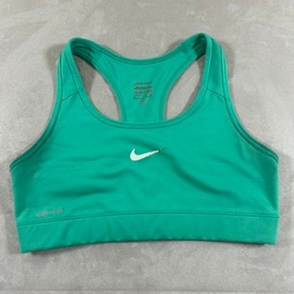 Nike Sports Bra Women Dri-FIT Racerback Activewear Gym S Green